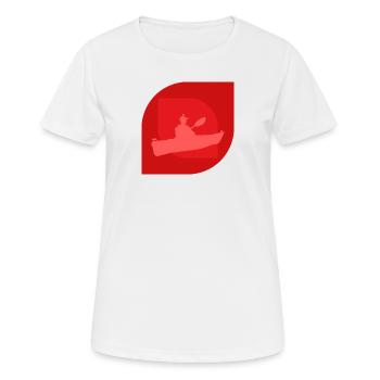 Kayak, eau vive - T-shirt respirant Femme - blanc - Devant - AI Model Female 172 dark (172cm)