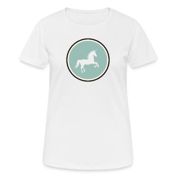 Einhorn Fabelwesen Horn - Frauen T-Shirt atmungsaktiv - Weiß - Vorne - AI Model Female 172 dark (172cm)