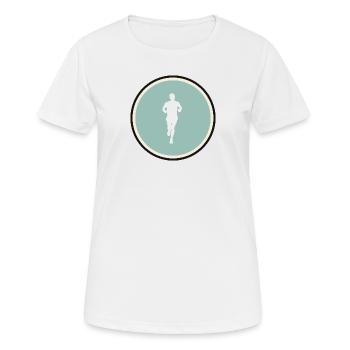Ligne de départ du marathon - T-shirt respirant Femme - blanc - Devant - AI Model Female 172 dark (172cm)