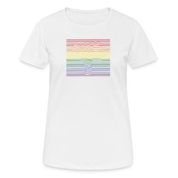 Thumbs down bunt - Frauen T-Shirt atmungsaktiv - Weiß - Vorne - AI Model Female 172 dark (172cm)