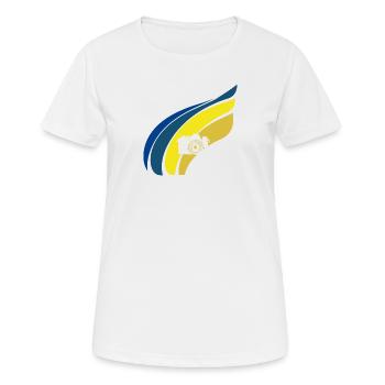 Fotograf Kamera Objektiv - Frauen T-Shirt atmungsaktiv - Weiß - Vorne - AI Model Female 172 dark (172cm)