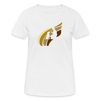 Hundetrainer Agility Hundesport - Frauen T-Shirt atmungsaktiv - Weiß - Vorne - AI Model Female 172 dark (172cm)