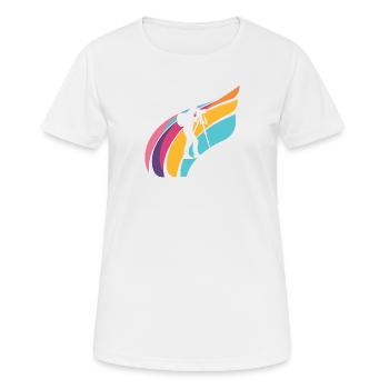 Objectif photographe Appareil photo numérique - T-shirt respirant Femme - blanc - Devant - AI Model Female 172 dark (172cm)