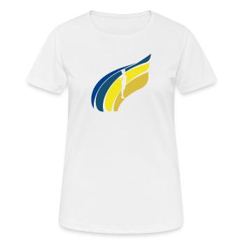 Flugbegleiter Flugzeug - Frauen T-Shirt atmungsaktiv - Weiß - Vorne - AI Model Female 172 dark (172cm)