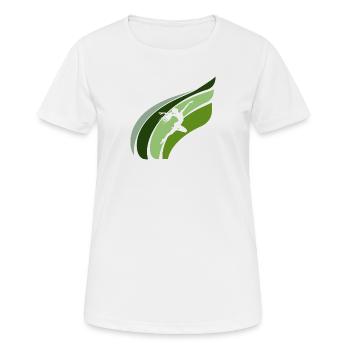 Entraîneurs de gymnastique - T-shirt respirant Femme - blanc - Devant - AI Model Female 172 dark (172cm)