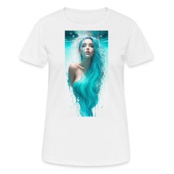 ethereal half-body portrait of a woman water F - Women's Breathable T-Shirt - white - Front - AI Model Female 172 dark (172cm)