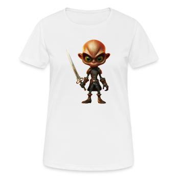 Pirate extraterrestre avec sabre - T-shirt respirant Femme - blanc - Devant - AI Model Female 172 dark (172cm)