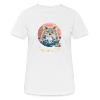 Chat de pays - T-shirt respirant Femme - blanc - Devant - AI Model Female 172 dark (172cm)