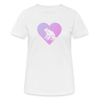 Amphibie Frosch Froschkönig - Frauen T-Shirt atmungsaktiv - Weiß - Vorne - AI Model Female 172 dark (172cm)