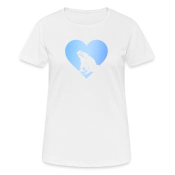 Amphibie Quak Froschkönig - Frauen T-Shirt atmungsaktiv - Weiß - Vorne - AI Model Female 172 dark (172cm)