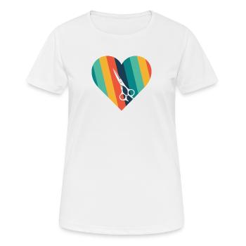 Coiffure Apprentissage en coiffure - T-shirt respirant Femme - blanc - Devant - AI Model Female 172 dark (172cm)