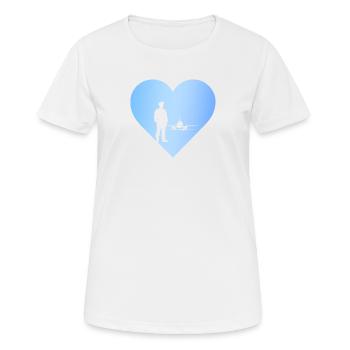 Hôtesse de l’air Hôtesse de l’air - T-shirt respirant Femme - blanc - Devant - AI Model Female 172 dark (172cm)