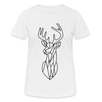 Chevreuils gélomètres - T-shirt respirant Femme - blanc - Devant - AI Model Female 172 dark (172cm)
