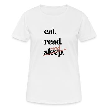 eat, read, read - Women's Breathable T-Shirt - white - Front - AI Model Female 172 dark (172cm)