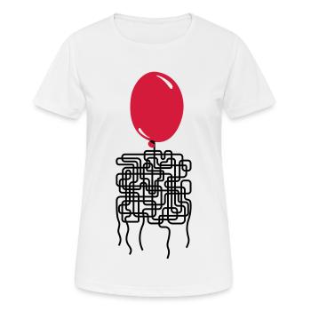 Balloonyrinth Balloon Thread Labyrinth - Women's Breathable T-Shirt - white - Front - AI Model Female 172 dark (172cm)