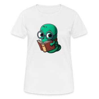 Rat de bibliothèque bibliophile Rat de bibliothèque - T-shirt respirant Femme - blanc - Devant - AI Model Female 172 dark (172cm)