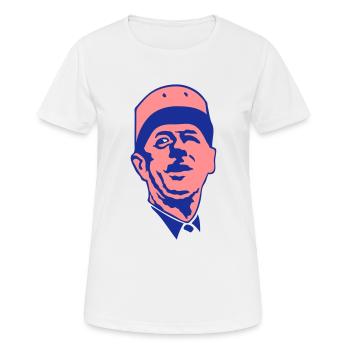 General de Gaulle Gesicht natio Führer - Frauen T-Shirt atmungsaktiv - Weiß - Vorne - AI Model Female 172 dark (172cm)