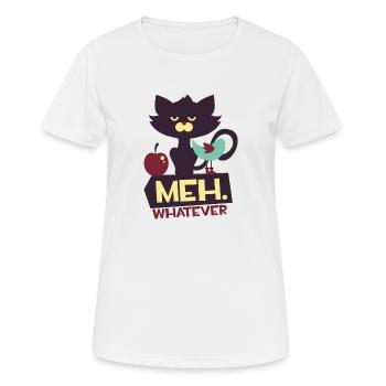 Katze - Vogel - Tiere Haustier niedlich - whatever - Frauen T-Shirt atmungsaktiv - Weiß - Vorne - AI Model Female 172 dark (172cm)
