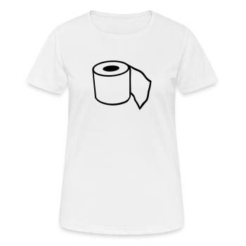 Toilet paper - Women's Breathable T-Shirt - white - Front - AI Model Female 172 dark (172cm)