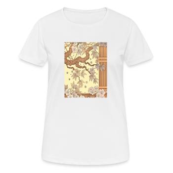 Asie - T-shirt respirant Femme - blanc - Devant - AI Model Female 172 dark (172cm)