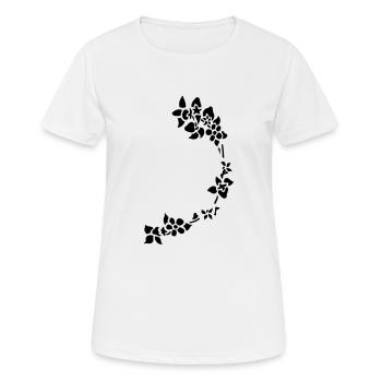 Blumenranke - Frauen T-Shirt atmungsaktiv - Weiß - Vorne - AI Model Female 172 dark (172cm)