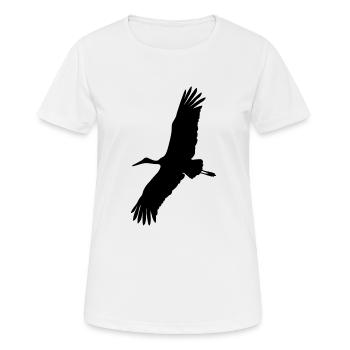 cigogne - T-shirt respirant Femme - blanc - Devant - AI Model Female 172 dark (172cm)