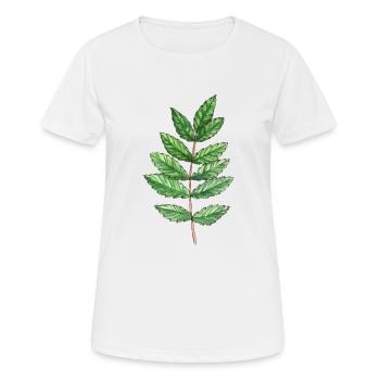 Feuille d'une cendre - T-shirt respirant Femme - blanc - Devant - AI Model Female 172 dark (172cm)