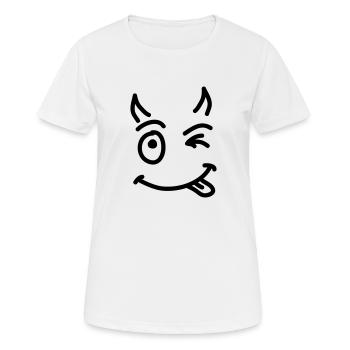 petit_ smile _de_diable_sc1_d - T-shirt respirant Femme - blanc - Devant - AI Model Female 172 dark (172cm)
