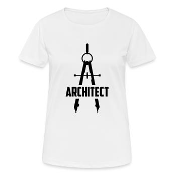 Architekt - Frauen T-Shirt atmungsaktiv - Weiß - Vorne - AI Model Female 172 dark (172cm)
