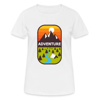 Aventure - T-shirt respirant Femme - blanc - Devant - AI Model Female 172 dark (172cm)