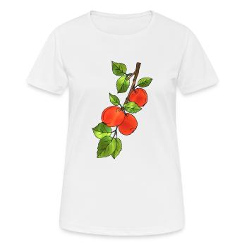 Pommes - T-shirt respirant Femme - blanc - Devant - AI Model Female 172 dark (172cm)