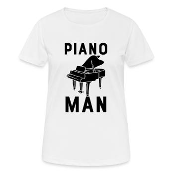 Piano Man - Women's Breathable T-Shirt - white - Front - AI Model Female 172 dark (172cm)