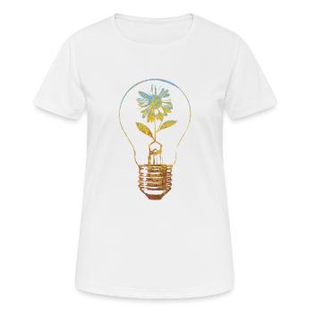 lampe et fleur - T-shirt respirant Femme - blanc - Devant - AI Model Female 172 dark (172cm)