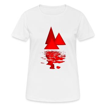 rote Kegel - Frauen T-Shirt atmungsaktiv - Weiß - Vorne - AI Model Female 172 dark (172cm)