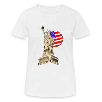 Statue Of Liberty USA - Women's Breathable T-Shirt - white - Front - AI Model Female 172 dark (172cm)
