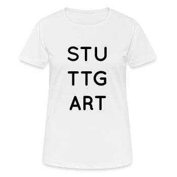 Stuttgart - T-shirt respirant Femme - blanc - Devant - AI Model Female 172 dark (172cm)