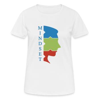 Mindset Gesicht - Frauen T-Shirt atmungsaktiv - Weiß - Vorne - AI Model Female 172 dark (172cm)