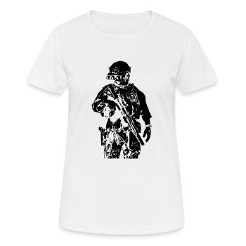 Special Forces Army U.S.Army Soldier Navy Seals - Women's Breathable T-Shirt - white - Front - AI Model Female 172 dark (172cm)