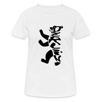 Berliner Bär 1 - Frauen T-Shirt atmungsaktiv - Weiß - Vorne - AI Model Female 172 dark (172cm)