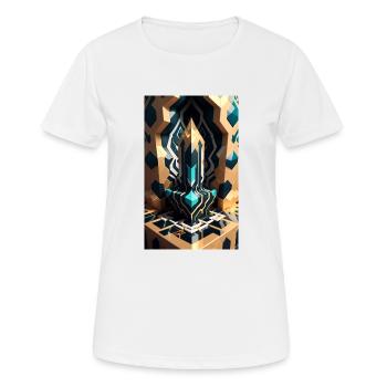 Verzauberte Blöcke - Frauen T-Shirt atmungsaktiv - Weiß - Vorne - AI Model Female 172 dark (172cm)