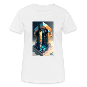 Rêves pixélisés - T-shirt respirant Femme - blanc - Devant - AI Model Female 172 dark (172cm)