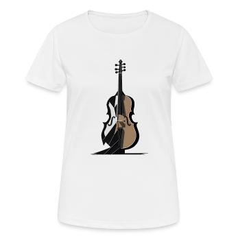 Abstraktes Cello - Frauen T-Shirt atmungsaktiv - Weiß - Vorne - AI Model Female 172 dark (172cm)