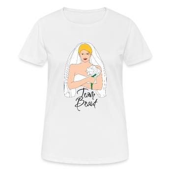 team braut blond 2 - Frauen T-Shirt atmungsaktiv - Weiß - Vorne - AI Model Female 172 dark (172cm)