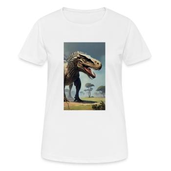 Dinosaures | T-Rex | Tyrannosaure - T-shirt respirant Femme - blanc - Devant - AI Model Female 172 dark (172cm)
