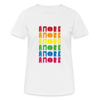Amore x 6 - Women's Breathable T-Shirt - white - Front - AI Model Female 172 dark (172cm)