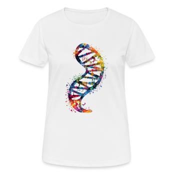 DNA-Molekül - Frauen T-Shirt atmungsaktiv - Weiß - Vorne - AI Model Female 172 dark (172cm)