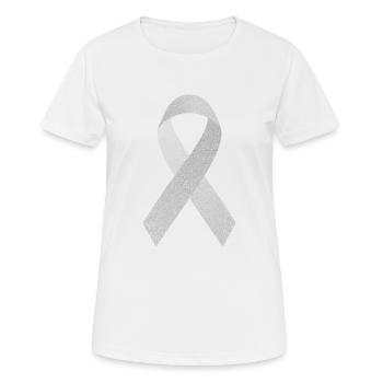 Mourning ribbon - Women's Breathable T-Shirt - white - Front - AI Model Female 172 dark (172cm)