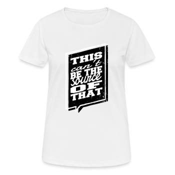 Programmation, Informaticien, Humour, Informatique - T-shirt respirant Femme - blanc - Devant - AI Model Female 172 dark (172cm)