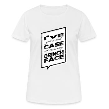 Barbe Dino chambre à coucher dictons dinosaure Tshirt père Noël - T-shirt respirant Femme - blanc - Devant - AI Model Female 172 dark (172cm)