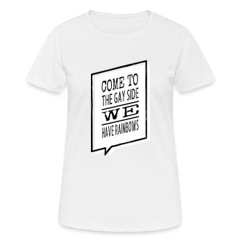 pansexual women birthday bear colourful statement - Women's Breathable T-Shirt - white - Front - AI Model Female 172 dark (172cm)